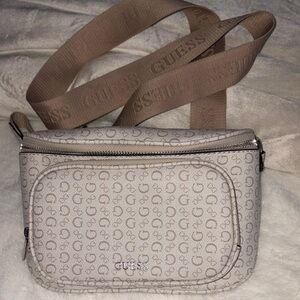 GUESS Beige and Brown Crossbody Bag  NWOT